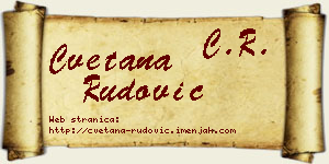Cvetana Rudović vizit kartica